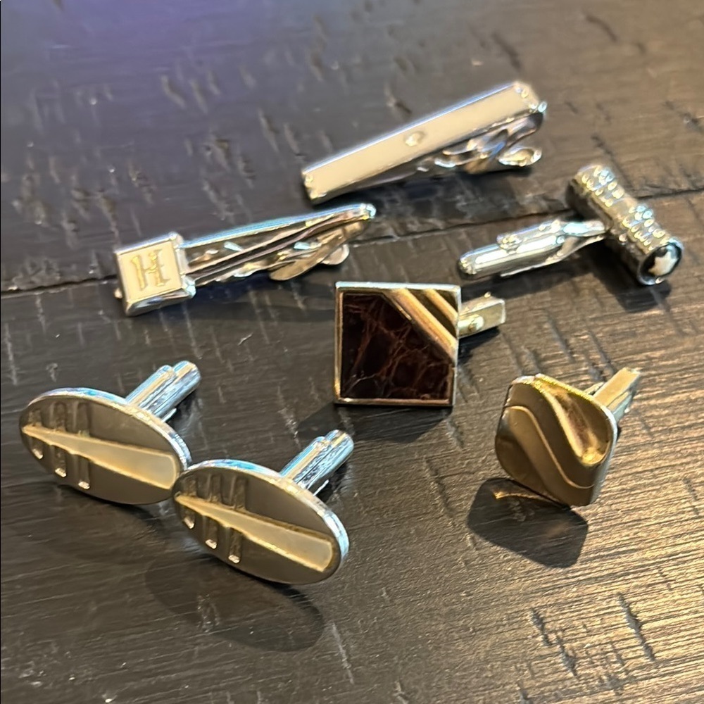 Silver and Gold Cufflinks Set Bundle Lot